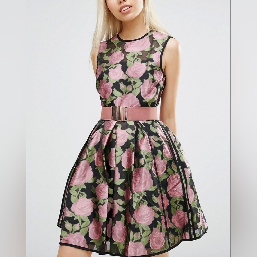 ASOS Floral Sleeveless Dress - size 2
